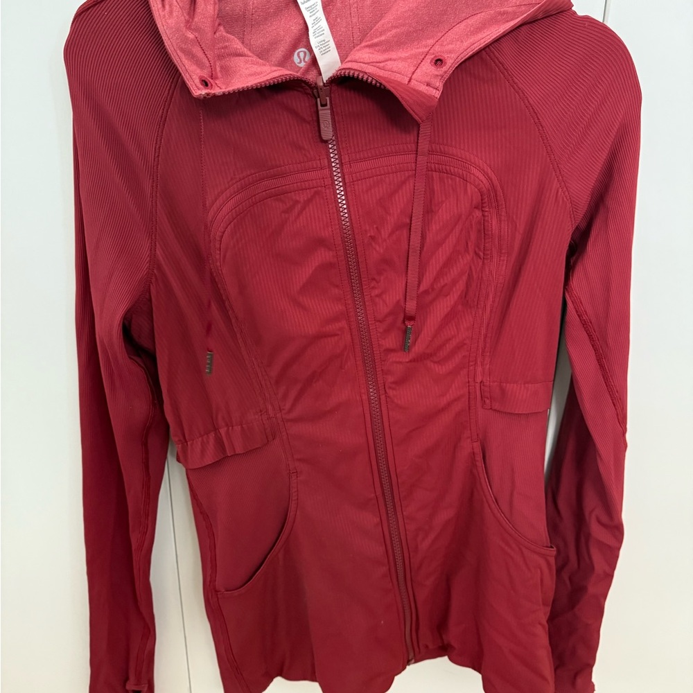 Lululemon Athletica Red Utility Jacket with High Collar